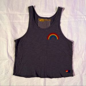 🌈 Aviator Nation Rainbow Logo Women’s Slub Tank - Adult S
